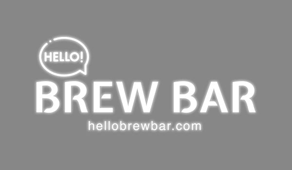 Hello! Brew Bar Logo Signage